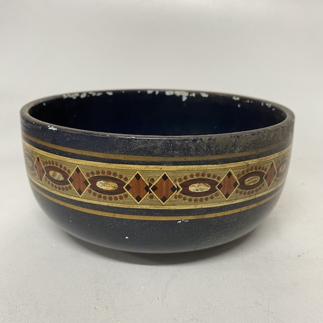 DECOR, Bowl - Blue Gold Hand Painted